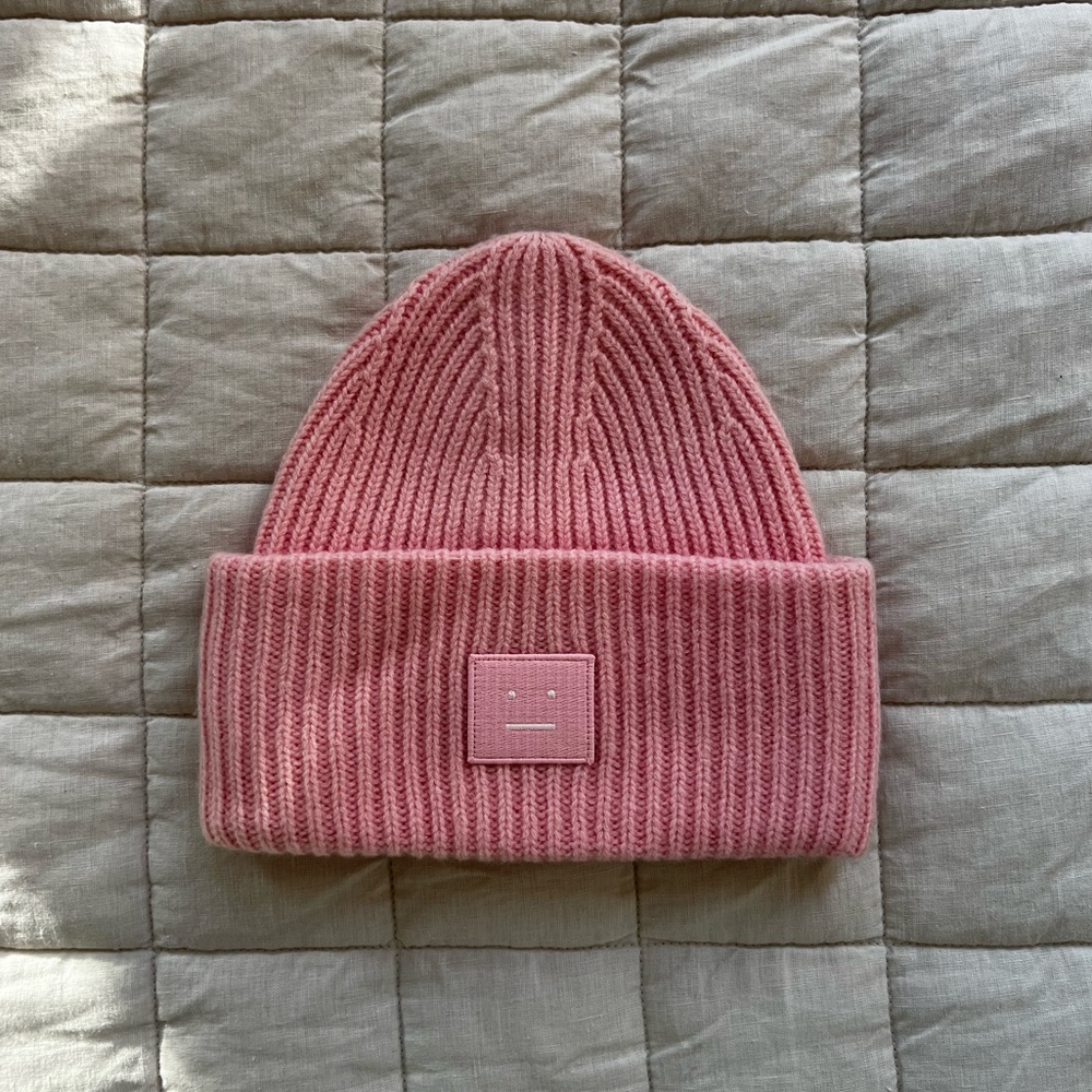 Acne Studios Large Face Logo Beanie